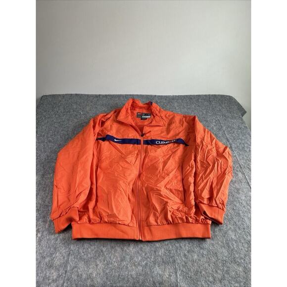 VTG Nike Team Clemson Tigers Men's XL Jacket Orange/purple FULL ZIP TEAM APPAREL - Picture 1 of 14